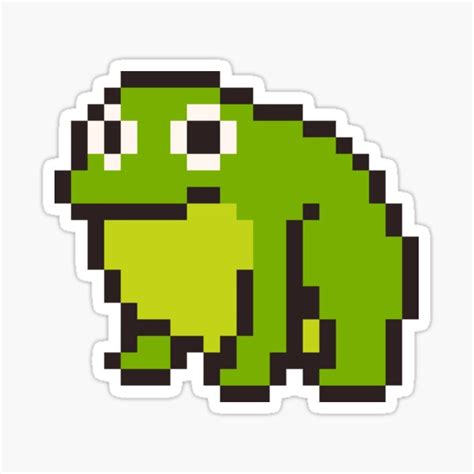 "8-Bit Pixel Frog" Sticker for Sale by blacklinesart | Redbubble