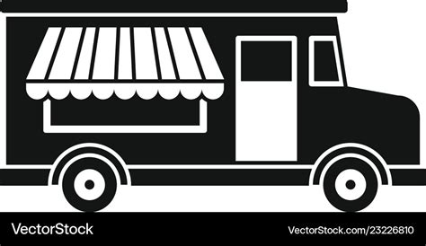 Food truck icon simple style Royalty Free Vector Image