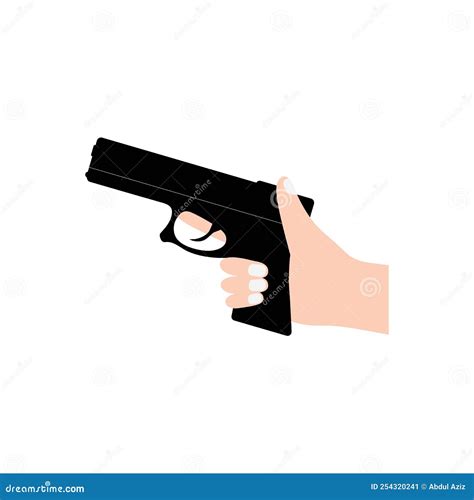 Handgun Illustration Vector Logo Stock Illustration - Illustration of ...