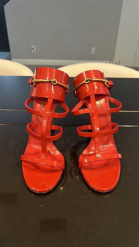 Gucci Ursula Horsebit Ankle-Strap Sandals - Gem