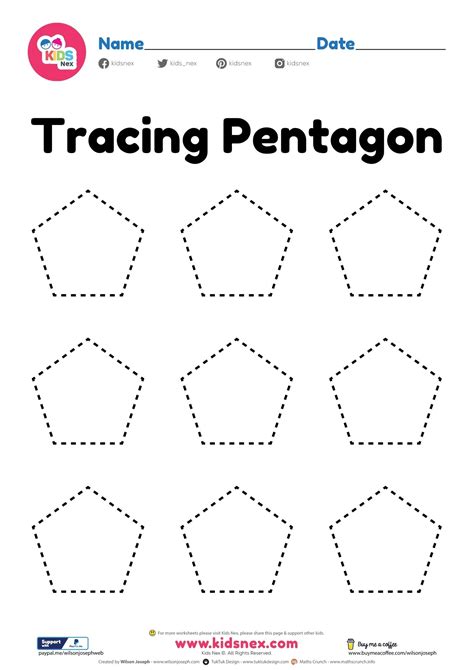 Pentagon Shape Worksheet - Free Printable PDF for Preschool