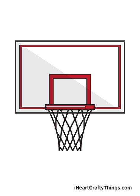 Basketball Hoop Drawing - How To Draw A Basketball Hoop Step By Step