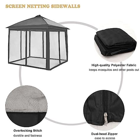 Coverify Gazebo Netting 10x12FT, Universal Replacement Mosquito Netting ...