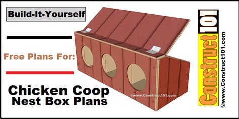 Chicken Coop Nest Box Plans - Construct101