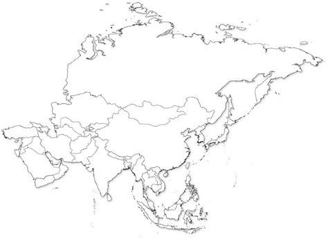 Blank Map Of Asia