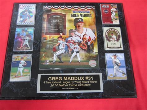 Amazon.com : Greg Maddux 2014 Hall of Fame 6 Card Collector Plaque w ...