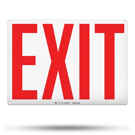 Exit Sign - Aluminum Workplace Safety Sign | TRADESAFE