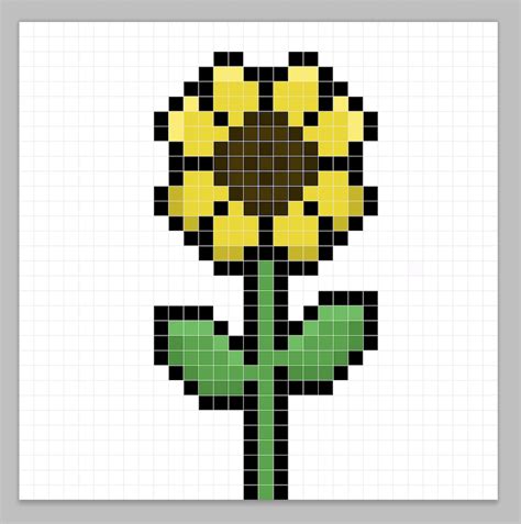 How to Make a Pixel Art Flower - Mega Voxels