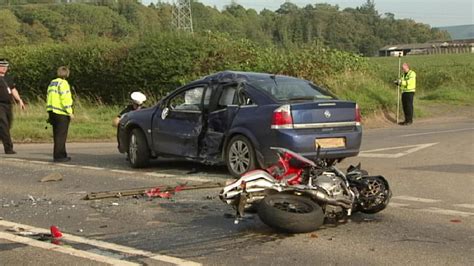 Motorcyclist dead and three people injured in road crash