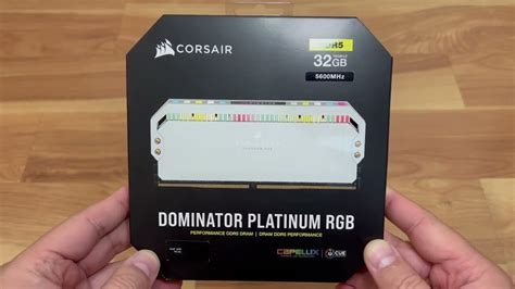 Corsair Dominator Platinum RGB DDR5 32GB 5600 MHZ Unboxing Video - YouTube