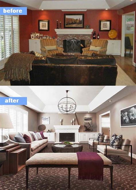 15 before and after living room designs | Living room remodel, Living ...