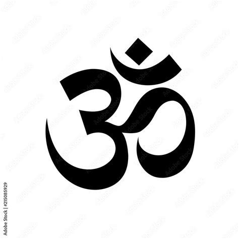 Hindu Om symbol - religious sign of buddhism Stock Vector | Adobe Stock