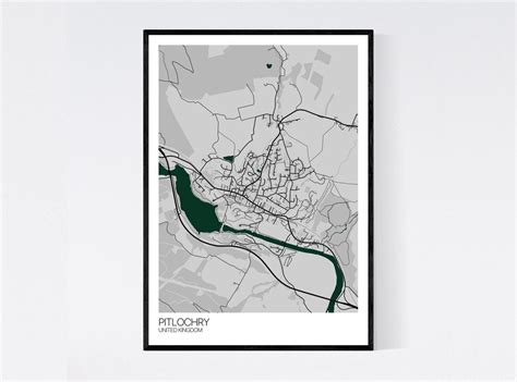 Pitlochry Scotland Map Art Print Many Styles 350gsm Art | Etsy