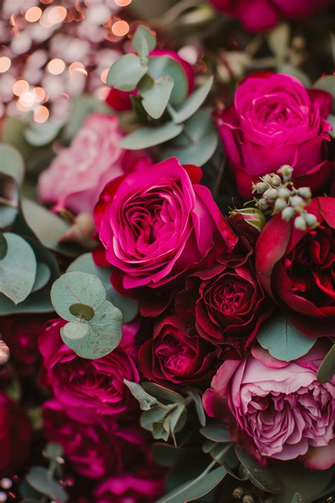 Roses And Eucalyptus Bouquet Free Stock Photo - Public Domain Pictures