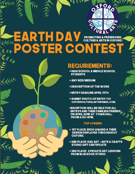 Earth Day Poster Contest for GOMS and OHS | Oxford, CT Patch