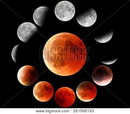 Full Red Moon Phases Image & Photo (Free Trial) | Bigstock