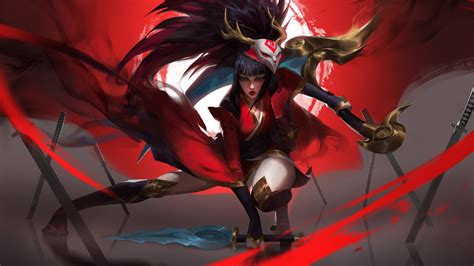 1920x1080 Resolution Blood Moon Akali League Of Legends 1080P Laptop Full HD Wallpaper ...