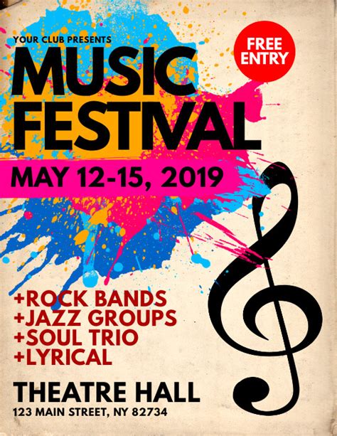 Music Festival Flyer Template | PosterMyWall