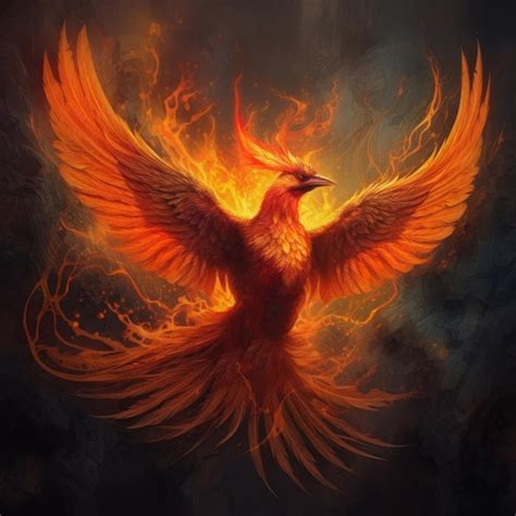 Premium Photo | Phoenix mythical bird artwork album full of fire and ...