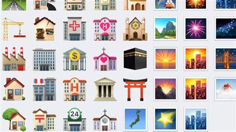 An Official Architectural Guide to Emoji Buildings for World Emoji Day | Architectural Digest