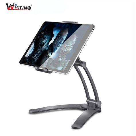 Wistino Rotating Portable Monitor Wall Desk Metal Stand Fit For Below 15.6inch monitor Tablet ...