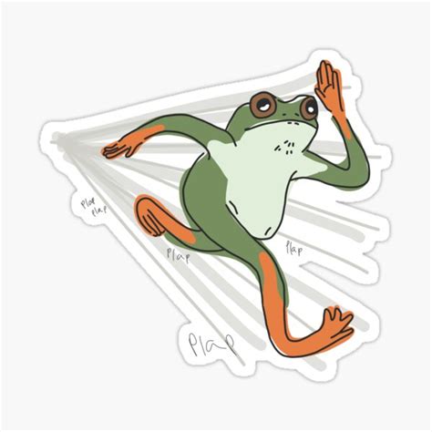 "plap plap frog meme" Sticker for Sale by phoebedebee | Redbubble