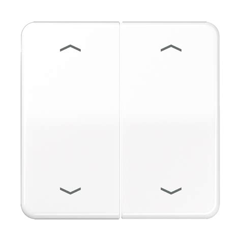 2-gang rocker for KNX push-button, with arrow symbols, F10, white | CD 102 P WW