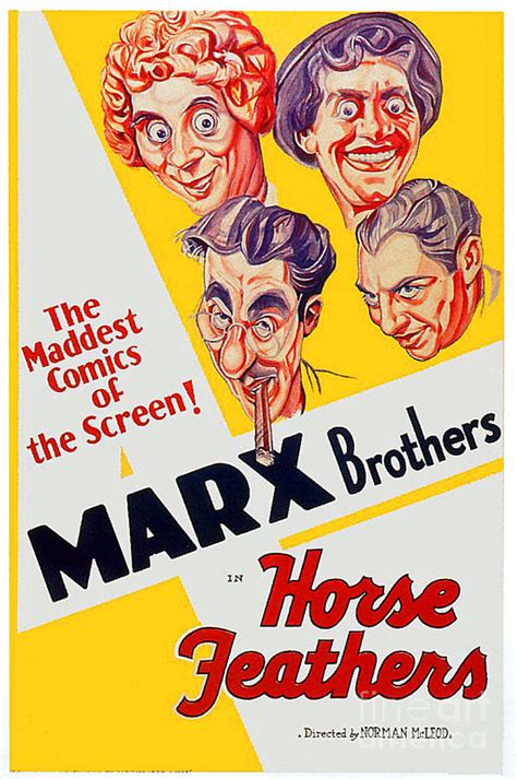 Marx Brothers in Horse Feathers Vintage Film Poster 1932 Painting by ...