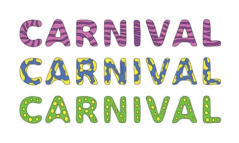 letras de carnaval. palabra abstracta carnaval para banner. ilustración ...