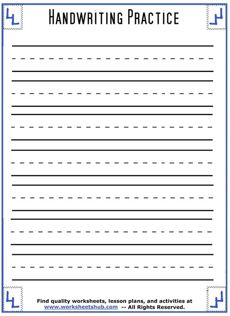 3rd Grade Lined Paper Printable