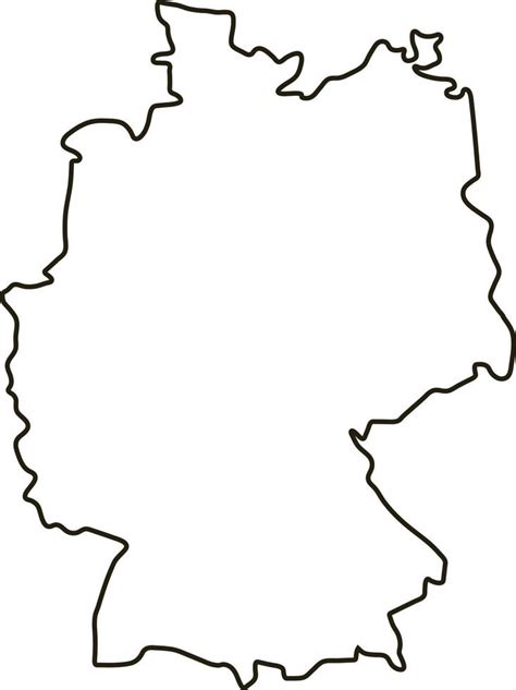 Map of Germany. Outline map vector illustration 8726852 Vector Art at ...