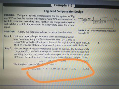 Solved Example 9.6 Lag-Lead Compensator Design PROBLEM: | Chegg.com