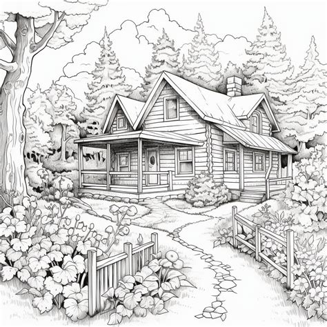 Cabin in the Woods Coloring Pages Printable Downloadable Coloring Artwork - Etsy