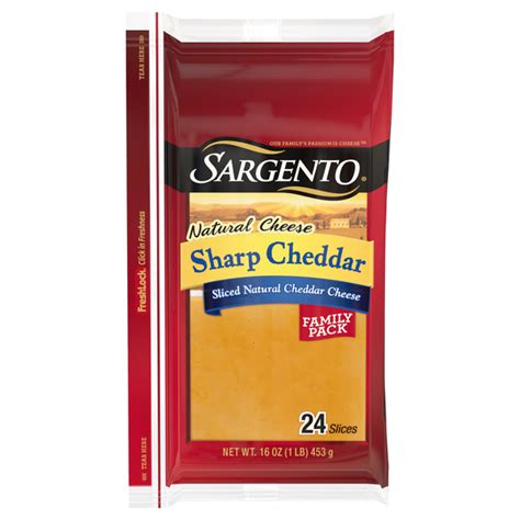 Save on Sargento Sharp Cheddar Cheese Slices Family Pack - 24 ct Order Online Delivery | Giant