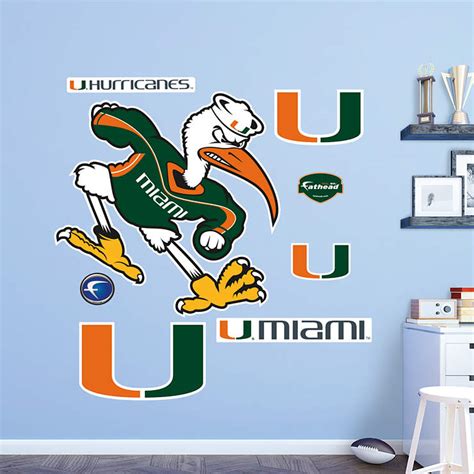 Miami Hurricanes Mascot - Sebastian Wall Decal | Shop Fathead® for ...