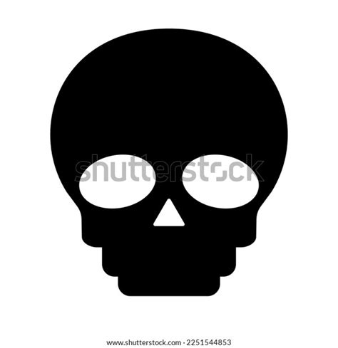 Skull Silhouette Icon Skeleton Vector Stock Vector (Royalty Free ...