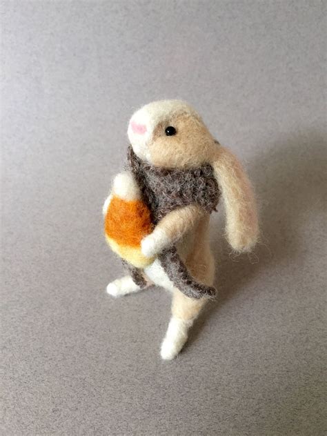 Needle Felted Halloween Rabbit Needle Felted Wool Animal - Etsy