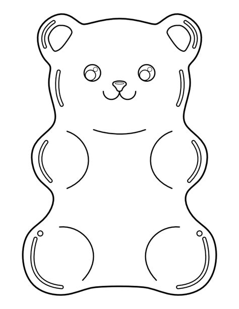 Printable Gummy Bear Coloring Page