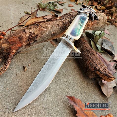 13" COLLECTOR'S HUNTING WILDLIFE DAGGER 5 Types Animal Head Pommel Fix – Kcc Knives