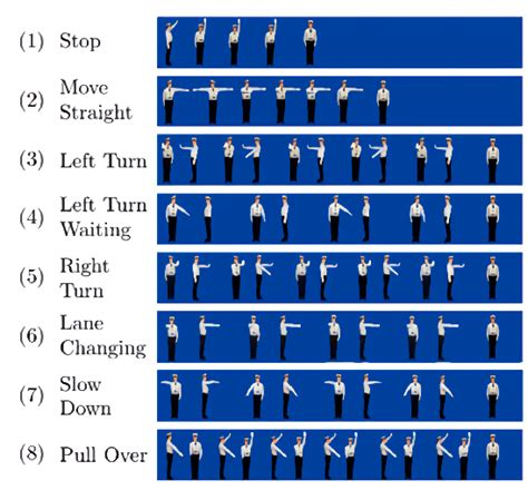 Traffic Policeman Hand Signals