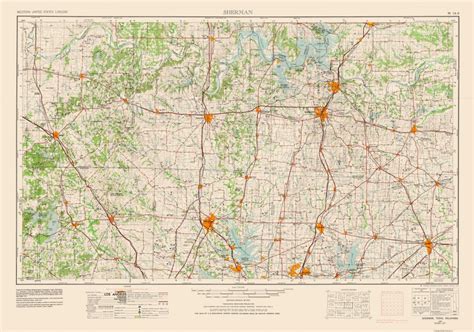 Sherman Texas Quad - Usgs 1954 - 32.80 X 23 - Walmart - Sherman Texas Map | Printable Maps