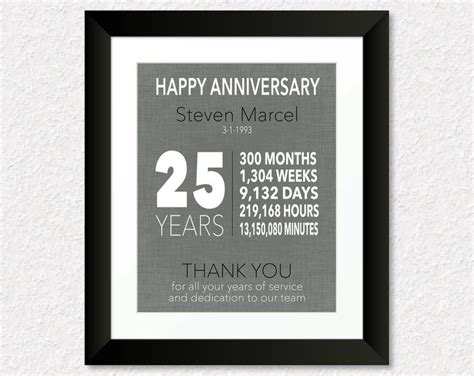 25 Year Work Anniversary Card