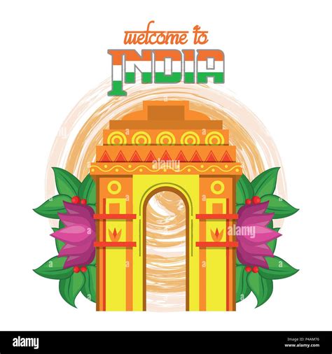 Welcome to india card Stock Vector Image & Art - Alamy