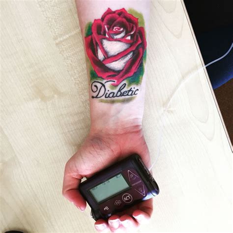 Rare Osiria Rose Tattoo courtesy of Hammer Gods Tattoo Diabetes Tattoo, Type 1 Diabetes ...