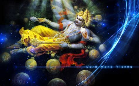 Maha Vishnu: Divine Serenity HD Wallpaper