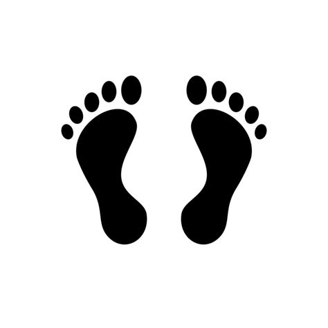 Foot print icon. Vector illustration bare foot symbol on white background. 21213427 Vector Art ...