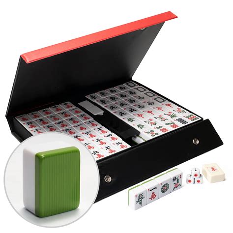 Buy Mahjong Sets New Chinese Mahjong Mah Jongg Game Set Large 36mm 144 ...