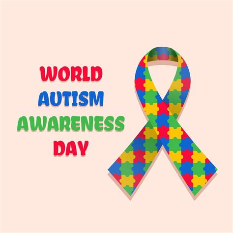 World autism awareness day. Vector Illustration. Ribbon. 20580857 Vector Art at Vecteezy