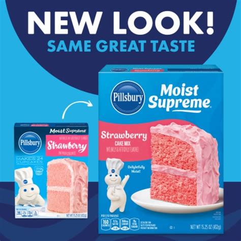 Pillsbury Moist Supreme Strawberry Cake Mix, 15.25 oz Box, 15.25 OZ - Kroger