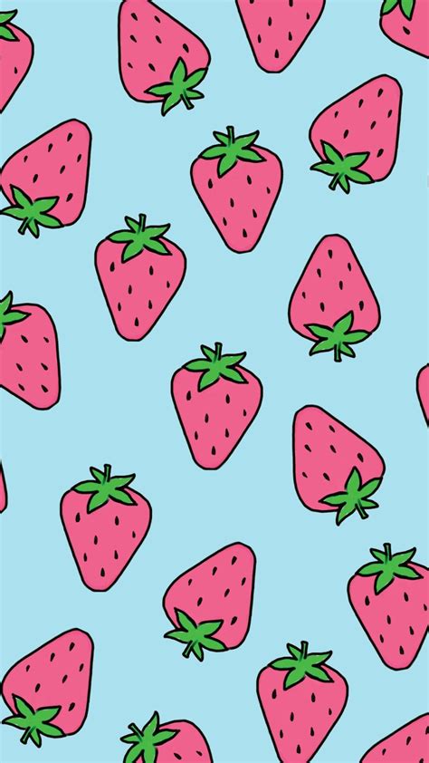 Strawberries :) | Pink wallpaper iphone, Iphone wallpaper, Wallpaper iphone cute